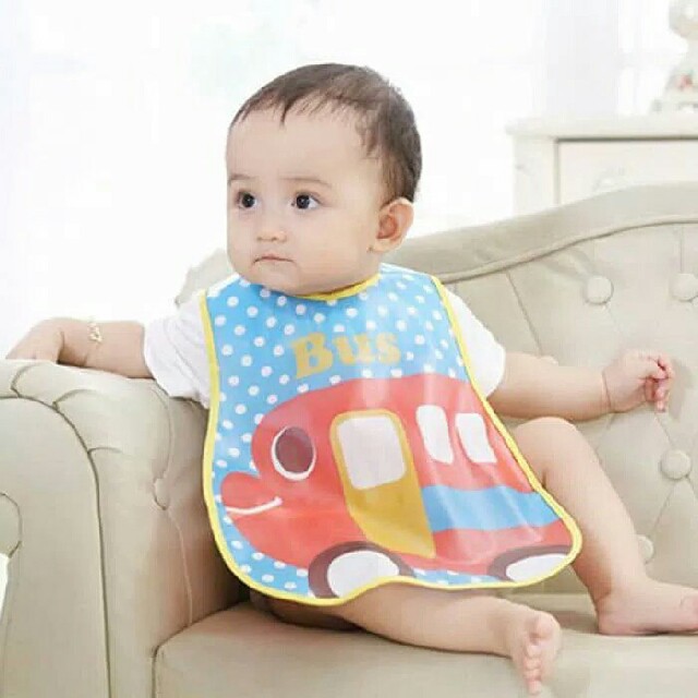 Slabber Plastic Slaber Eva Celemek makan Bayi Waterproof Baby Bib apron plastik tatak iler bibs