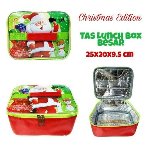 

✨ BISA COD ✨ Tas Lunch Box Christmas Santa Claus / Goodie Bag Bingkisan Natal