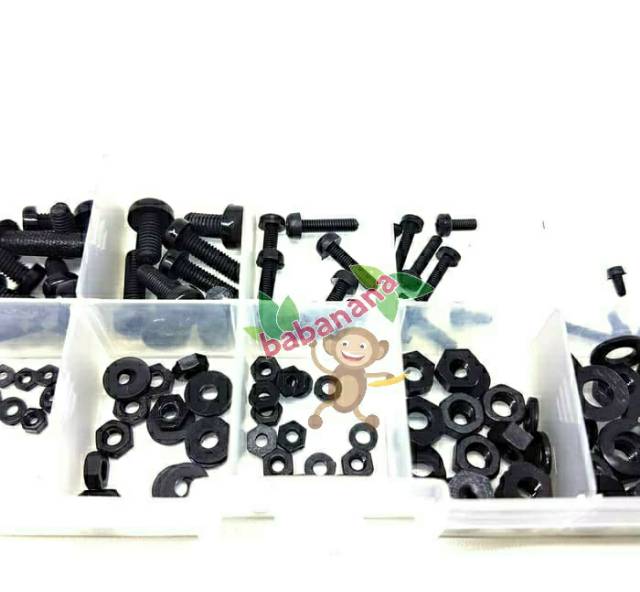 150pcs M2 M3 M4 M5 Nylon Screw Nut Washer