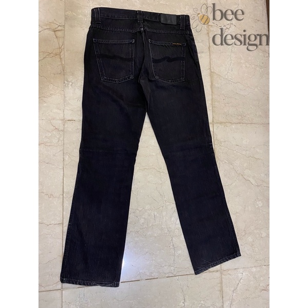 NUDIE JEANS HITAM DEWASA PRIA W 33/L 32 SECOND (Preloved)