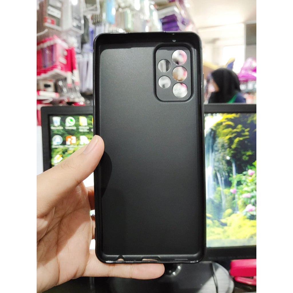 SoftCase Macaron BLACK Samsung a24 4G/5G A32 4G A72 S23 S23+ S23 Ultra TPU Full Black Protection Camera Non Slip