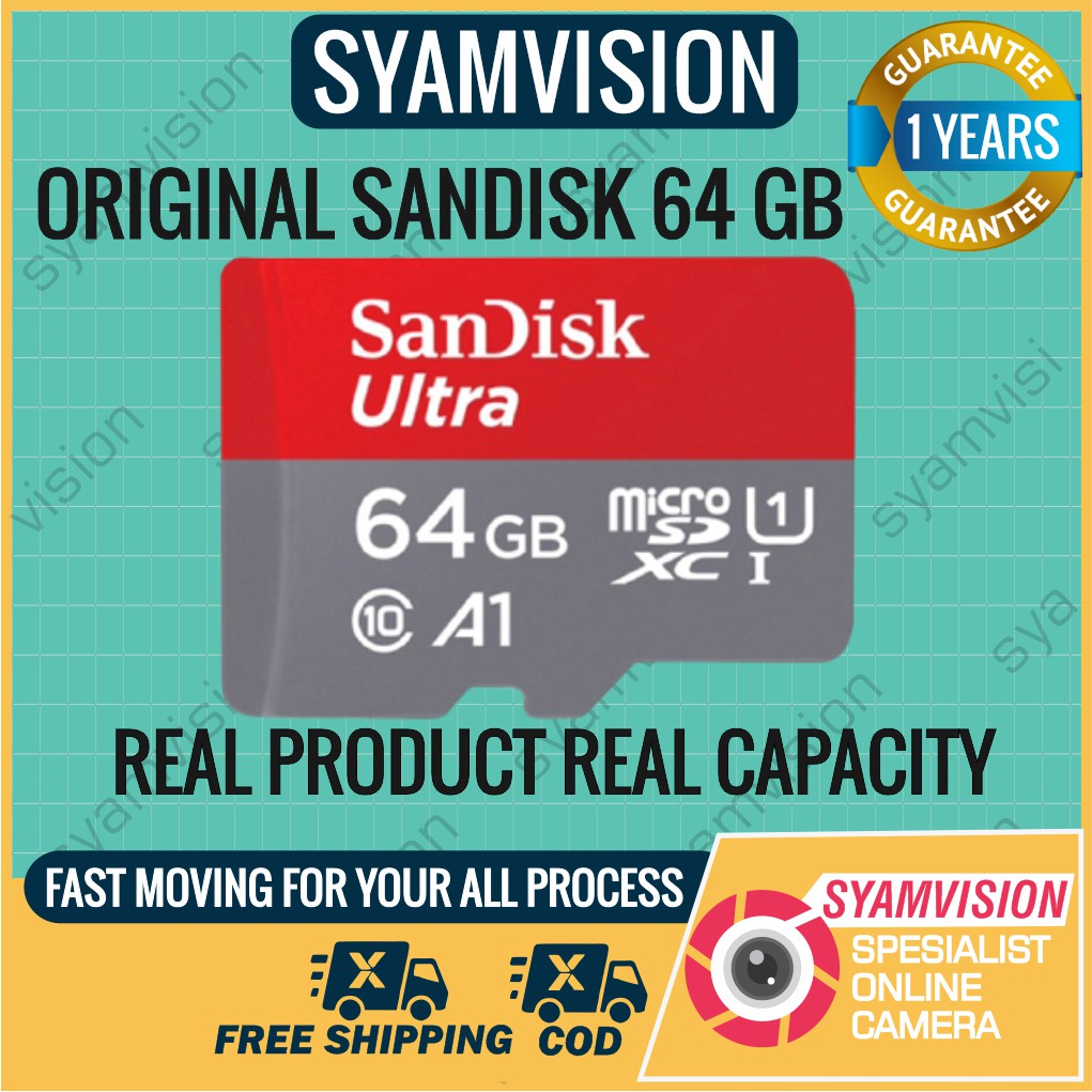 MEMORY CARD HP MICRO SD MMC SANDISK 64 GB EXTERNAL KARTU MEMORY HP SANDISK ORIGINAL GARANSI