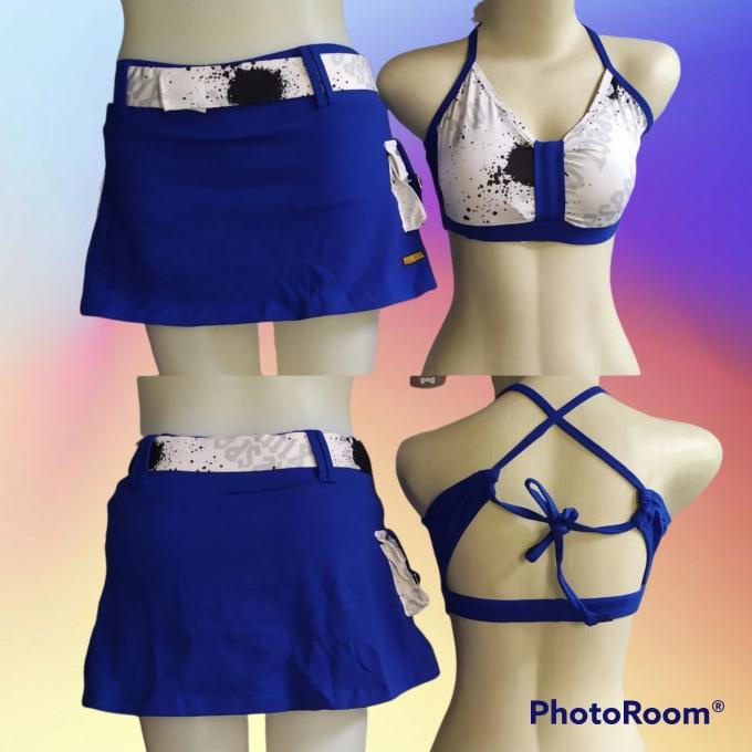 stelan warna set rok bra olahraga seksi sport baju olahraga stelan