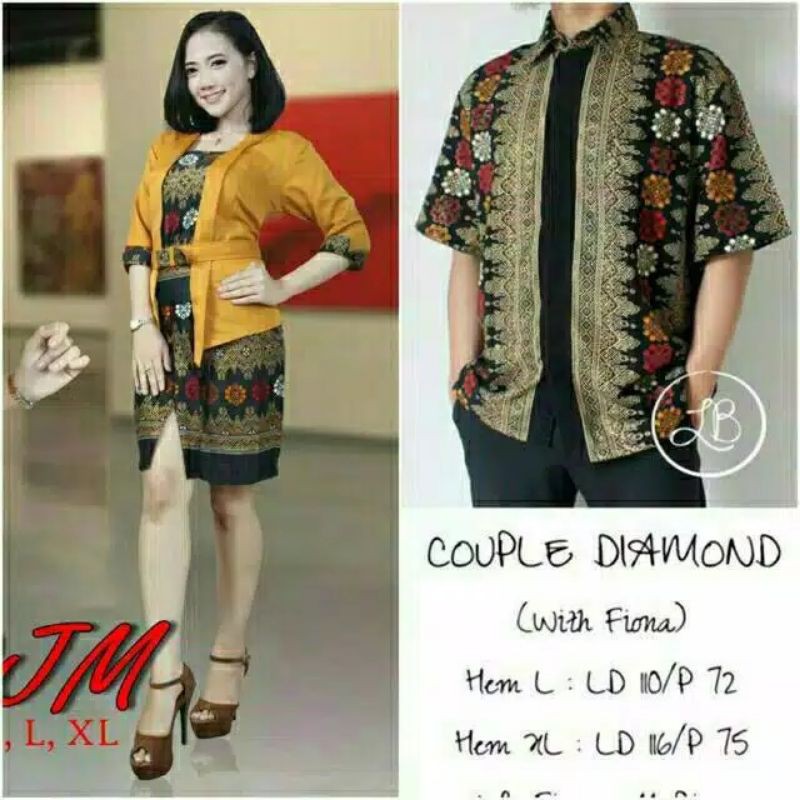 BESST SELER COUPLE BATIK/SETELAN KEBAYA ELNIRA PENDEK/COUPLE MODERN