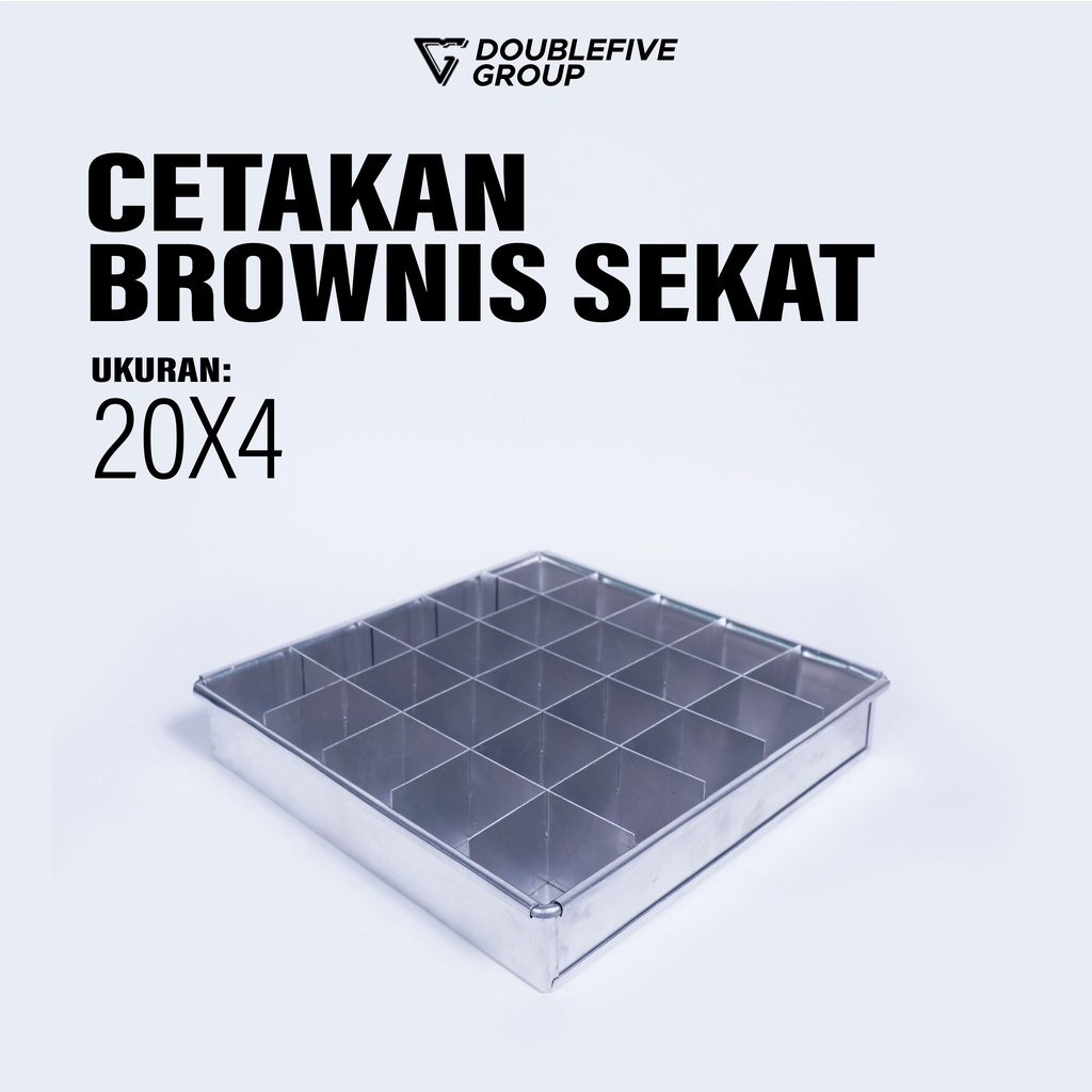 CETAKAN LOYANG BROWNIES DAN SEKAT POTONG 20 X 20 (25 SEKAT )