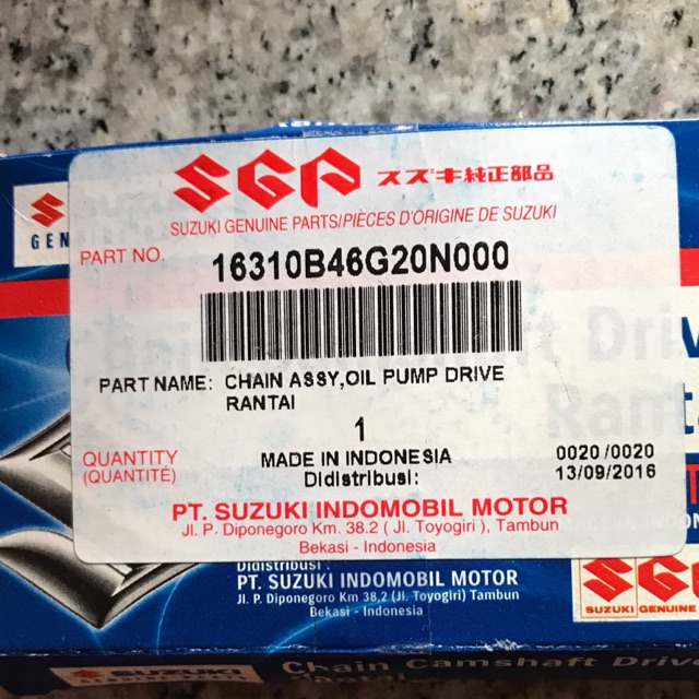 Rantai pompa oli oil pump Suzuki Spin ori 16310B46G20N000