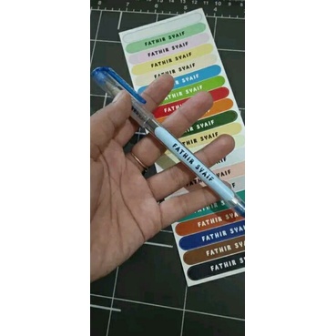 

Sticker nama Pensil label nama pulpen costem sticker Atk Costem