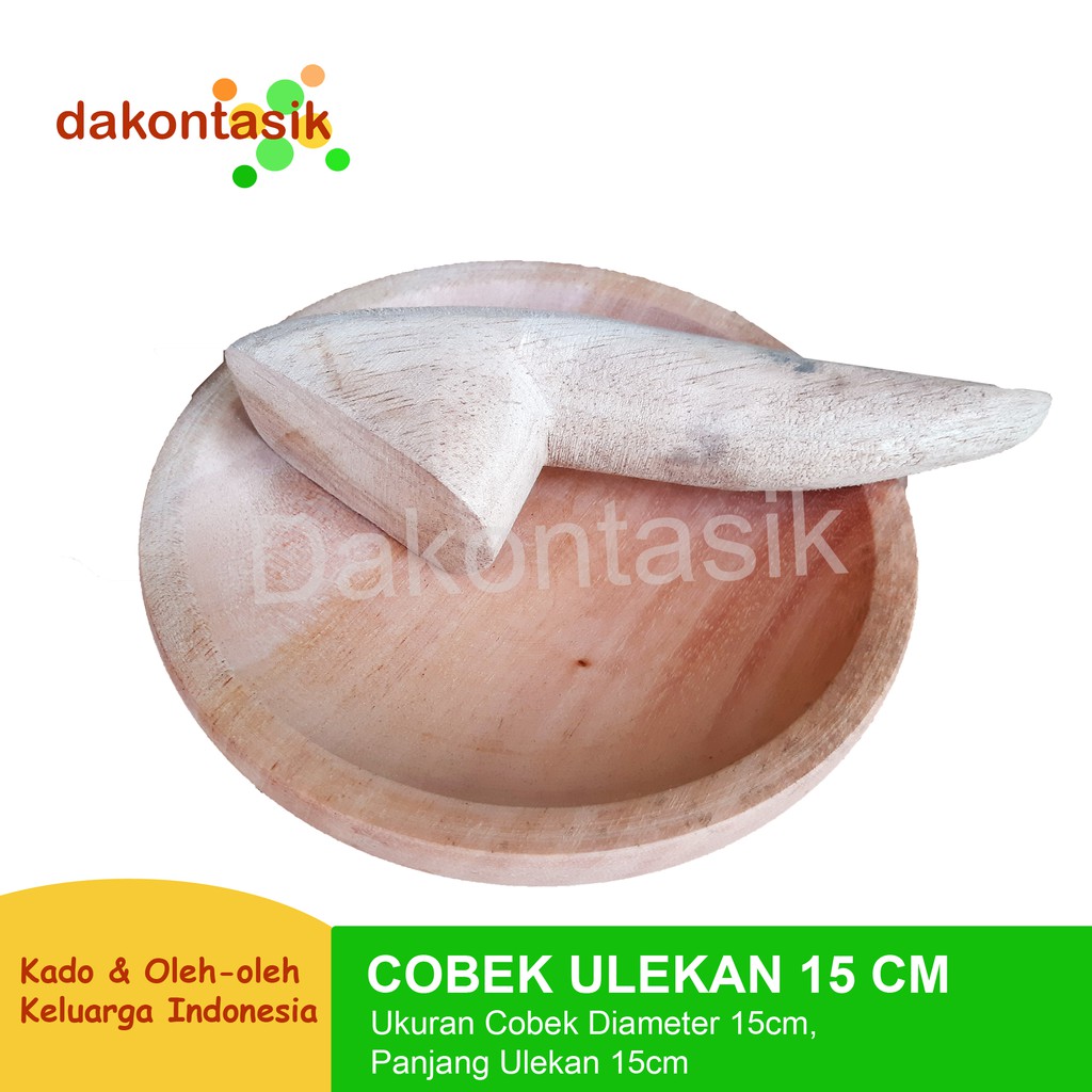 DAKONTASIK - COBEK ULEKAN KAYU 15 CM