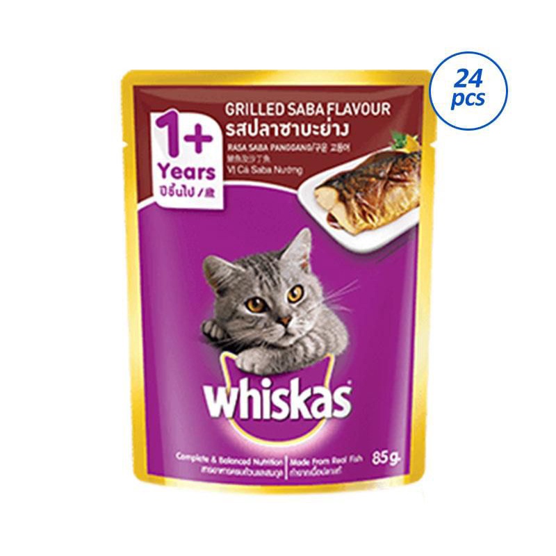 1 Bok whiskas sacheat 1+ Grilled saba flavor isi 24