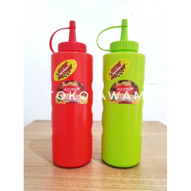 BOTOL SAUS KECAP LEGEND 525ML BSL525 ASVITA / BOTOL SAUS MAYONAIS ASVITA