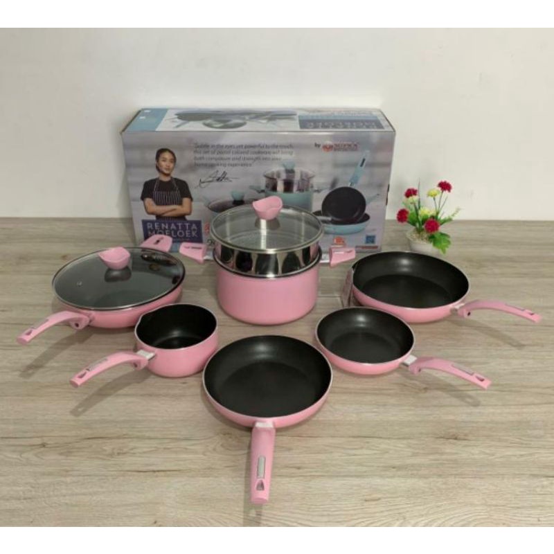 PANCI SET SUPRA RENATA 9 PCS WARNA PASTEL