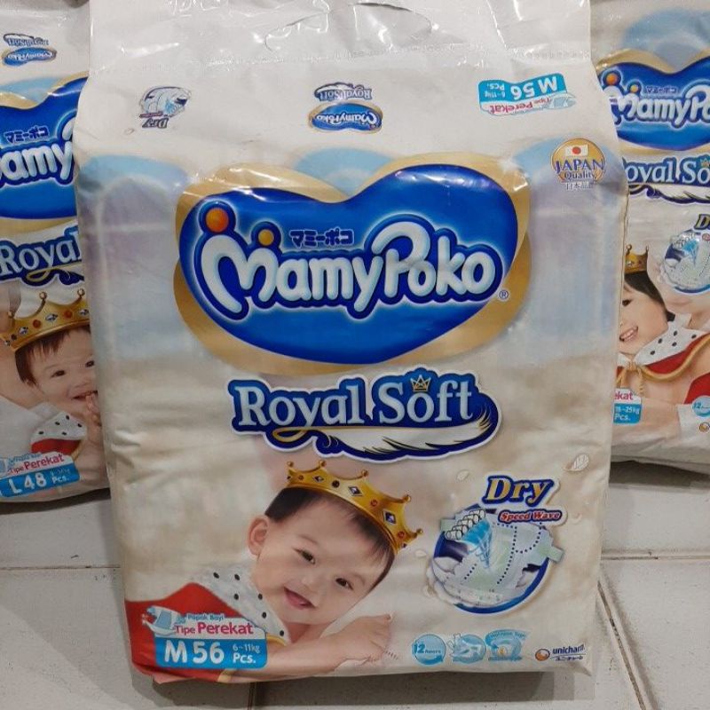 Mamypoko Royalsoft perekat S60 M56 L48 XL40 XXL32