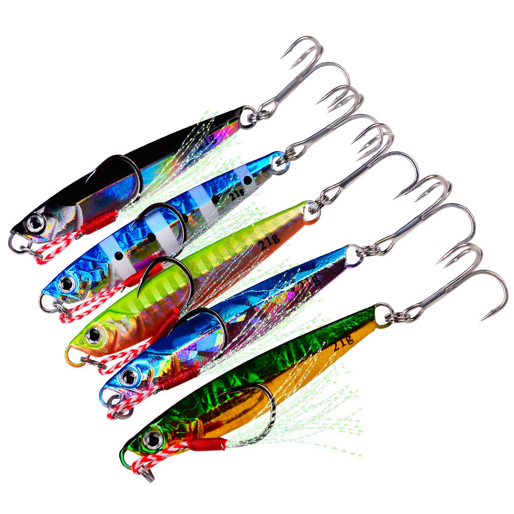 Lure Umpan Pancing Metaljig metal jig branded proberos murah jigging LF106 7G/10G/14G/17G/21G