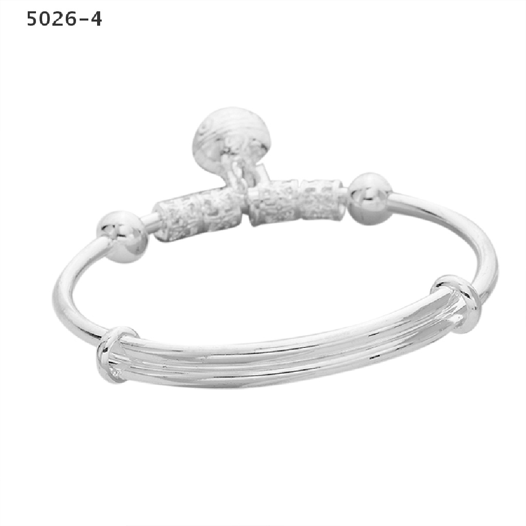 5026-4 Vintage Fashion Women Bell Jewelry Silver Plated Cuff Bracelet Charm Bangle Gift 5026-4