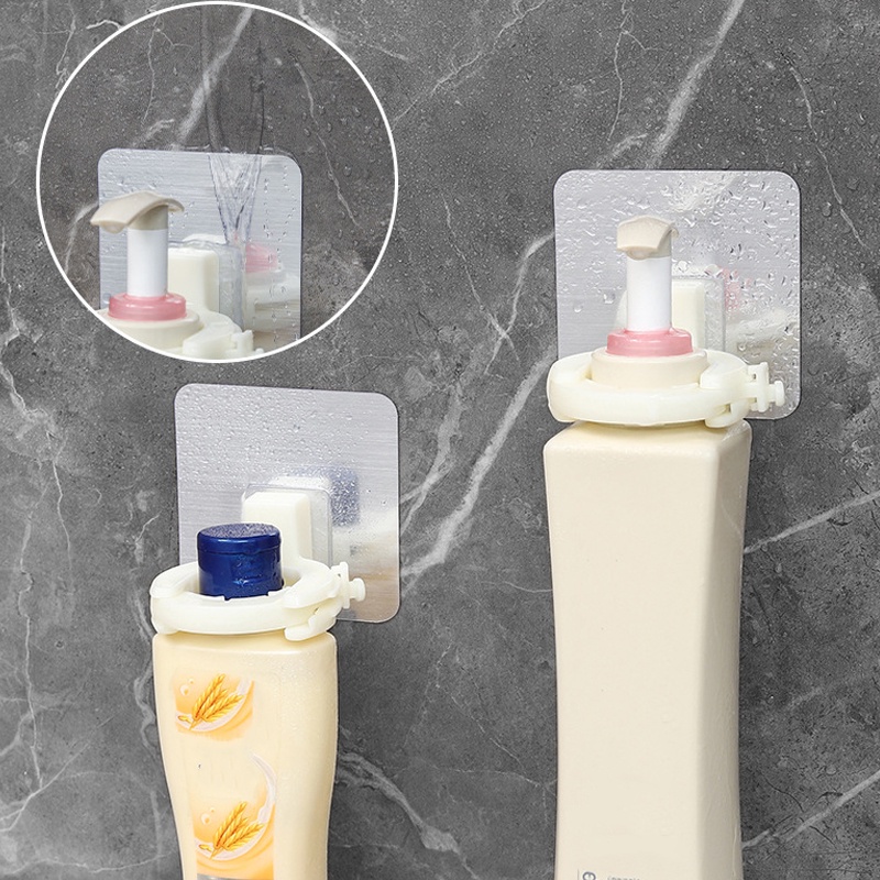 Rak Holder Penyimpanan Botol Gel Sampo Dan Hand Sanitizer Model Gantung Dinding Untuk Kamar Mandi