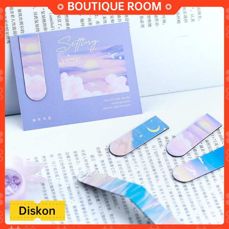 Ready✨Lukisan Minyak Kreatif Souvenir Hadiah Magnetik Bookmark SiswaBER