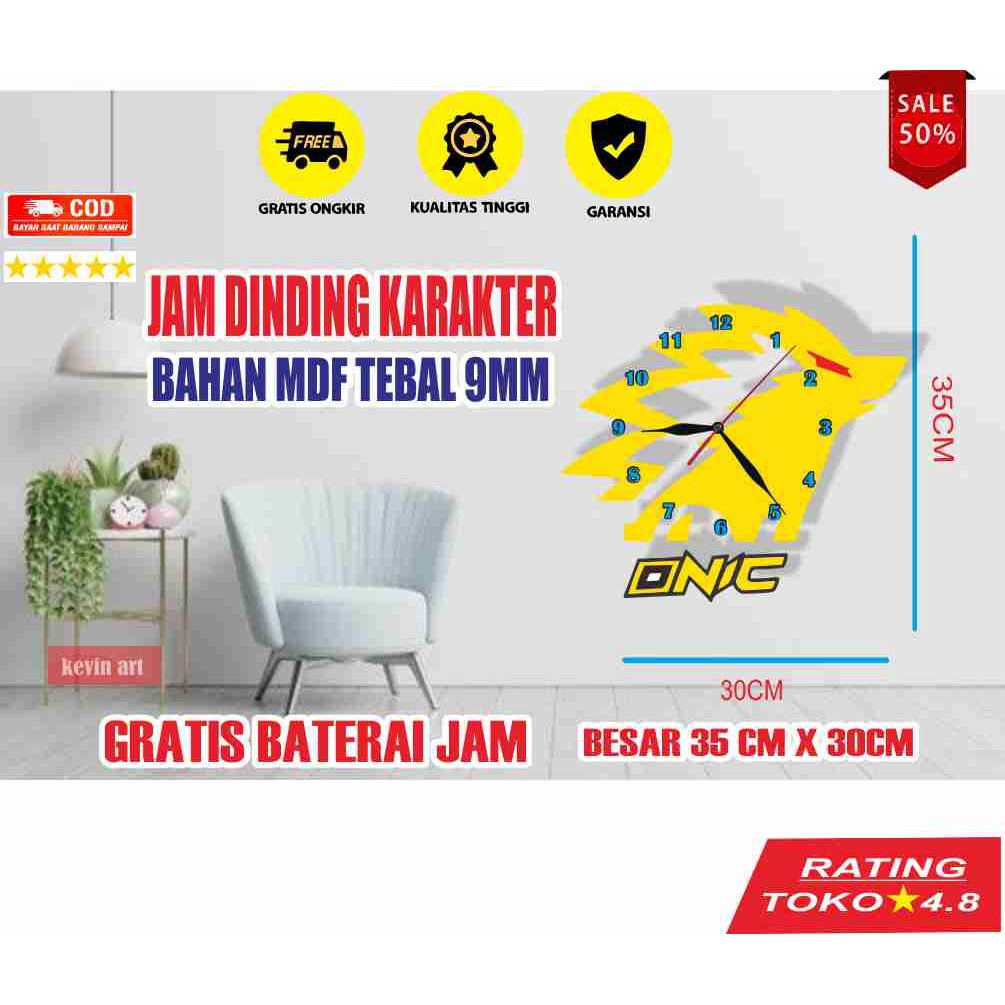 Jam Dinding Unik Kayu logo Squad Esport Rrq Onic Dekorasi Kamar Gaming Murah Keren Minimalis Wall Decor Gamers