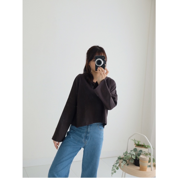 T-0378 Oversized Crop Hoodie