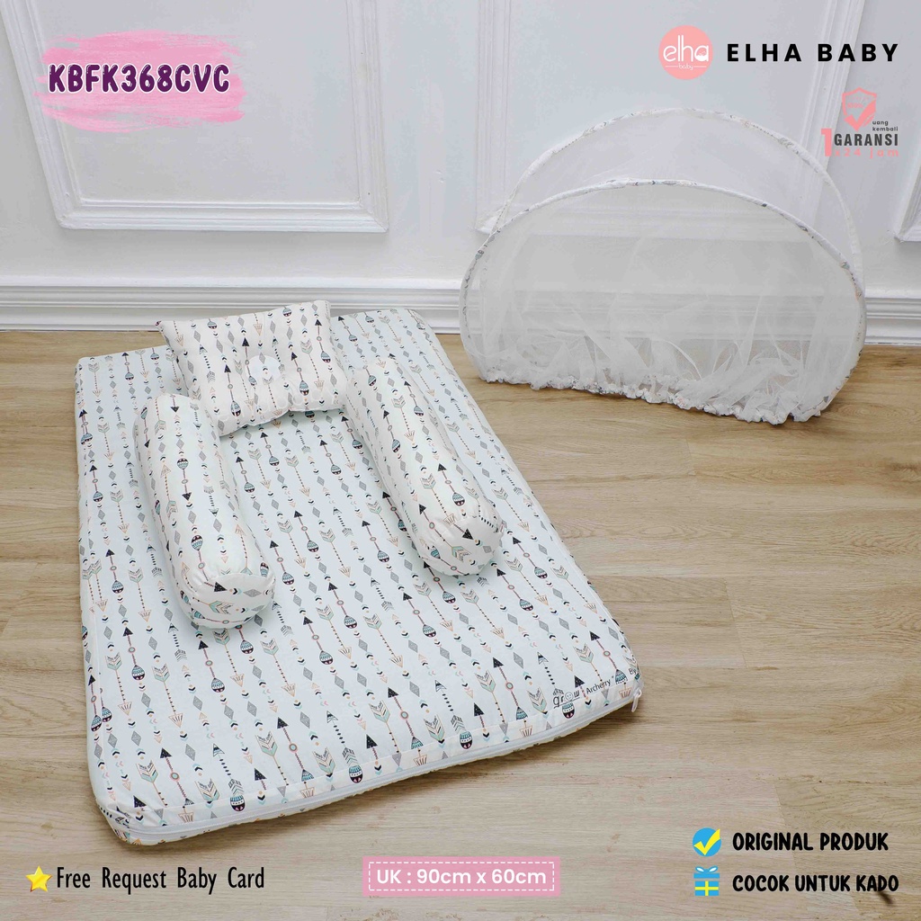 Elhababy KBFK-CVC 368 Kasur Bayi Flat Set Tempat Tidur Bayi Newborn Baby Gift Set Kado Bayi Termurah