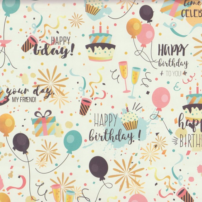 

jual Kertas Kado Sansan Wawa SW 5195 "Happy Birthday