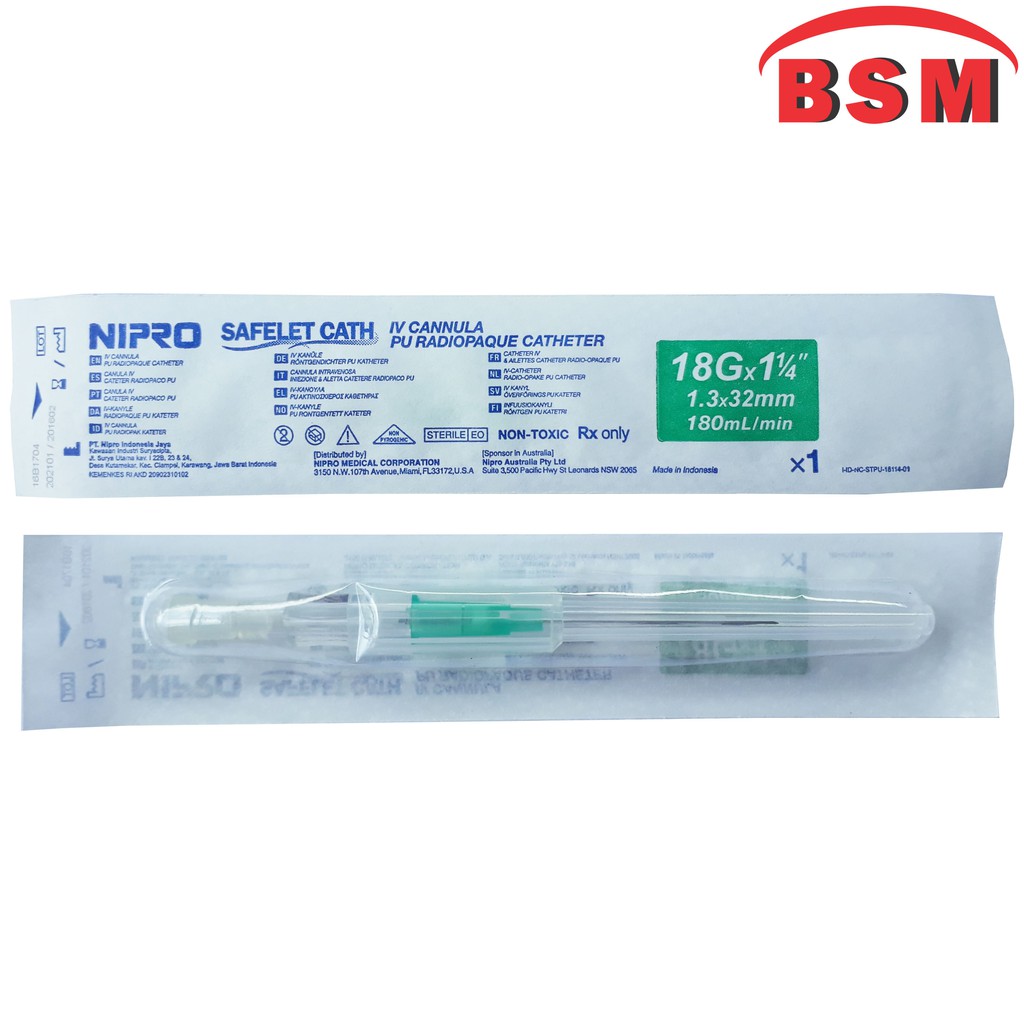 I.V Catheter Nipro 18 G IV Cath Nipro 18 G