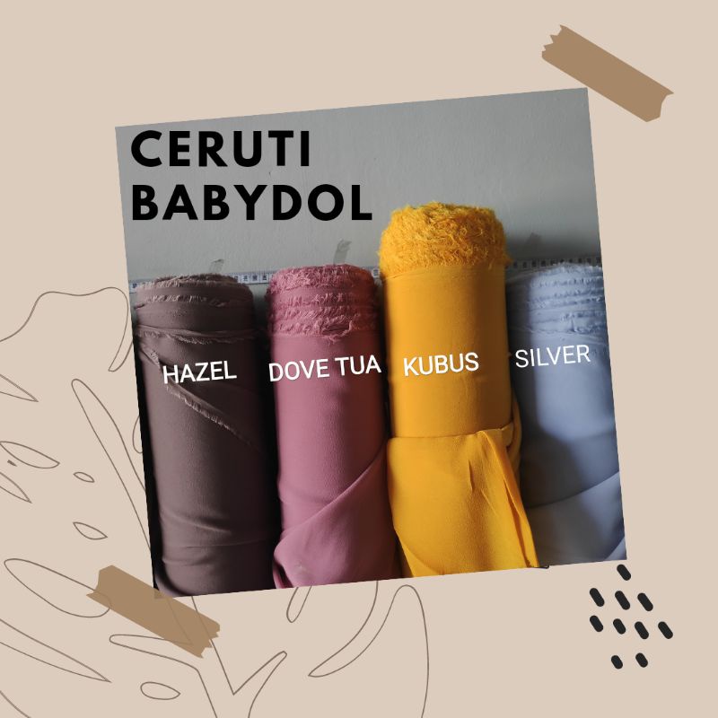 Bahan Kain Ceruty Ceruti Sruti Babydoll Armani (0.5 meter)