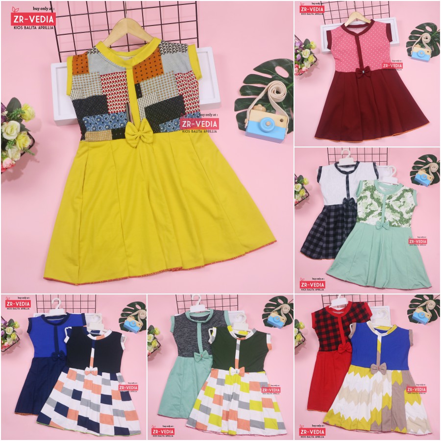 Dress Lala Uk 5-6 Tahun / Dress Anak Perempuan Cewek Baju Dres Batik Murah Yukensi Casual Pesta Adem