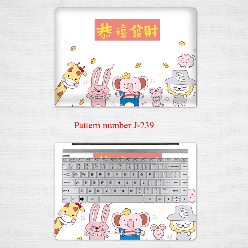 2pcs Stiker Pelindung Laptop Universal Motif Kartun Bahan VINYL Ukuran 12 13 14 15.6 Inch Untuk ASUS ROG Strix ExpertBook Zenbook X554