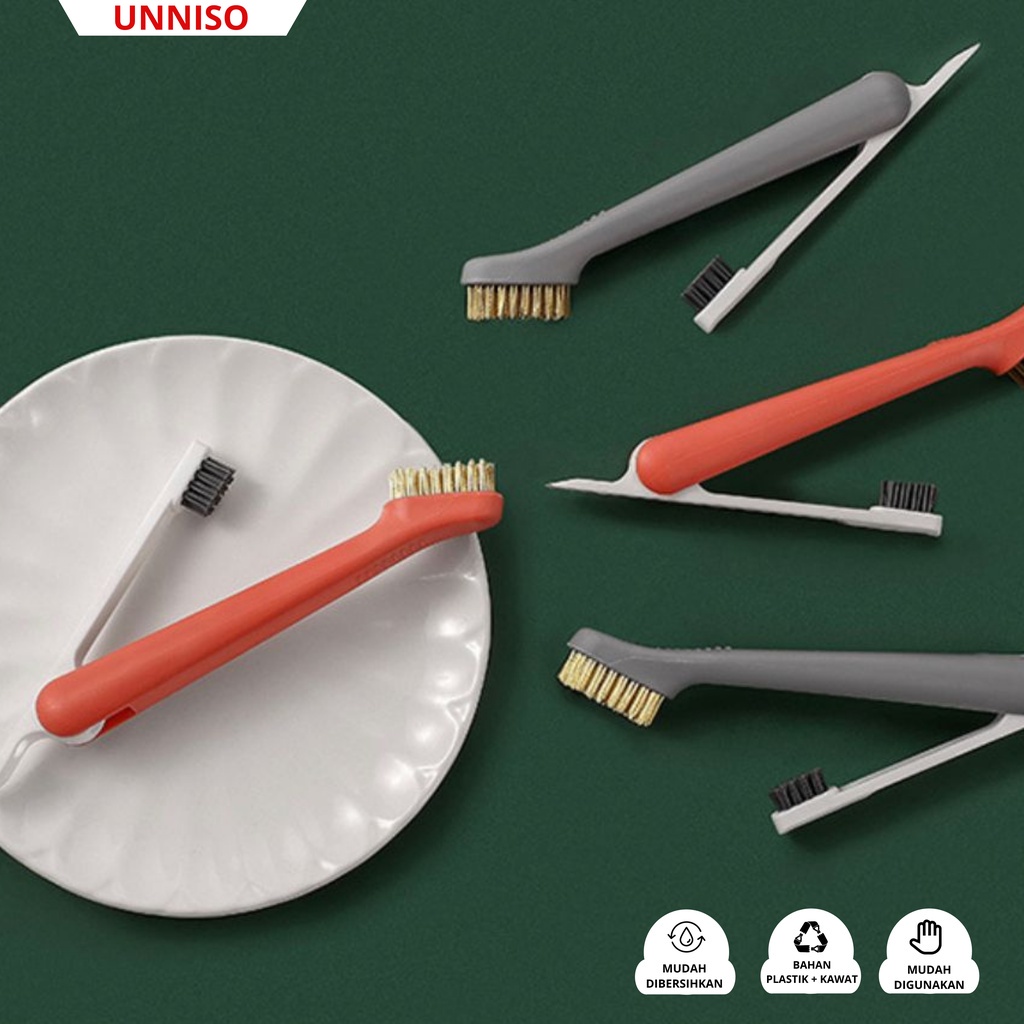 UNNISO - Sikat Serabut Kawat Pembersih Dapur Brush Wire 3 in 1 SSK2