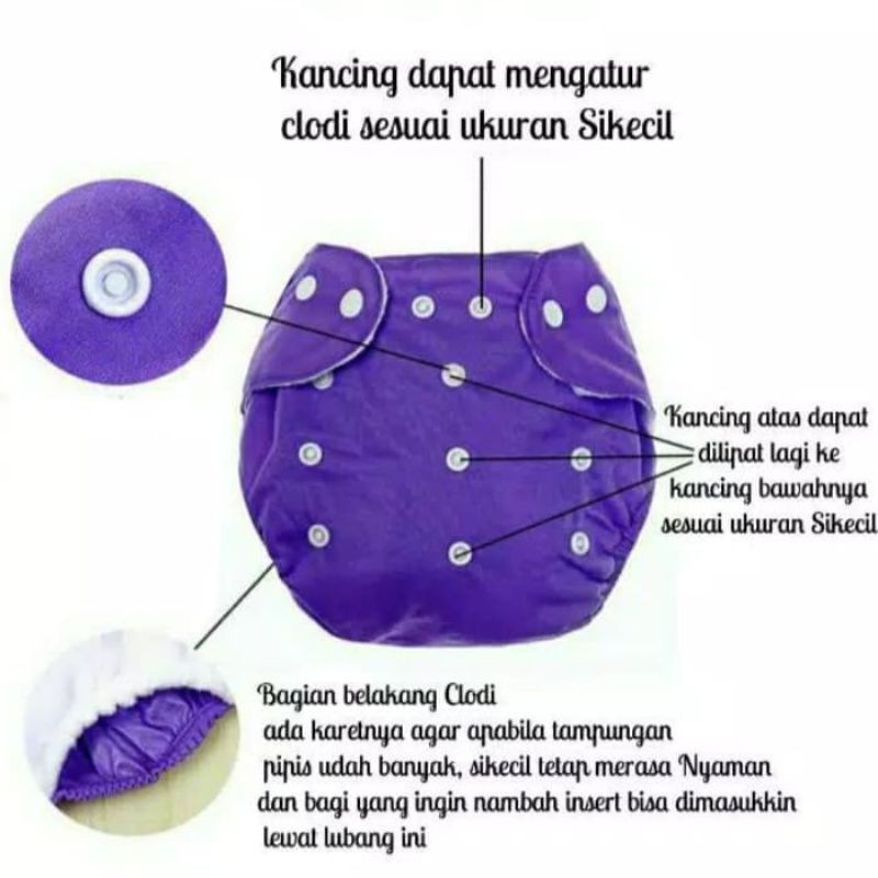 POPOK BAYI KANCING CLODI BABY DIAPER INSERT POPOK BISA DICUCI