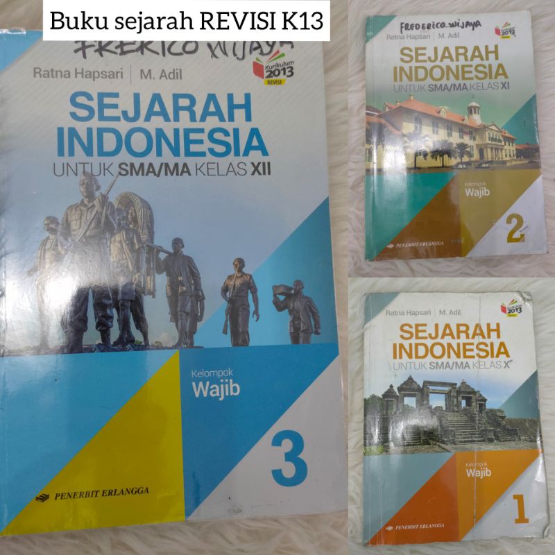 buku pelajaran Sejarah SMA  REVISI K13