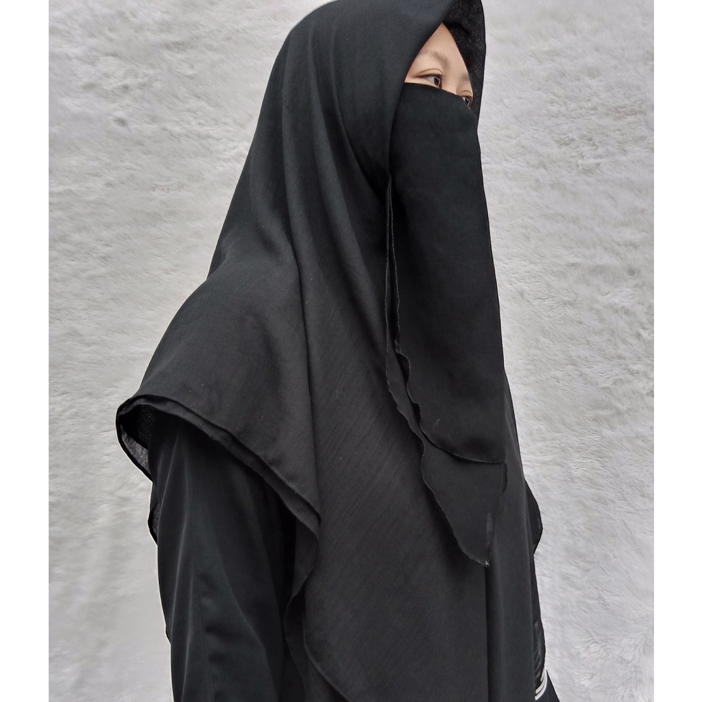 Jilbab Segiempat Polos Syari 130cm x 130cm Jilbab Segiempat Syari