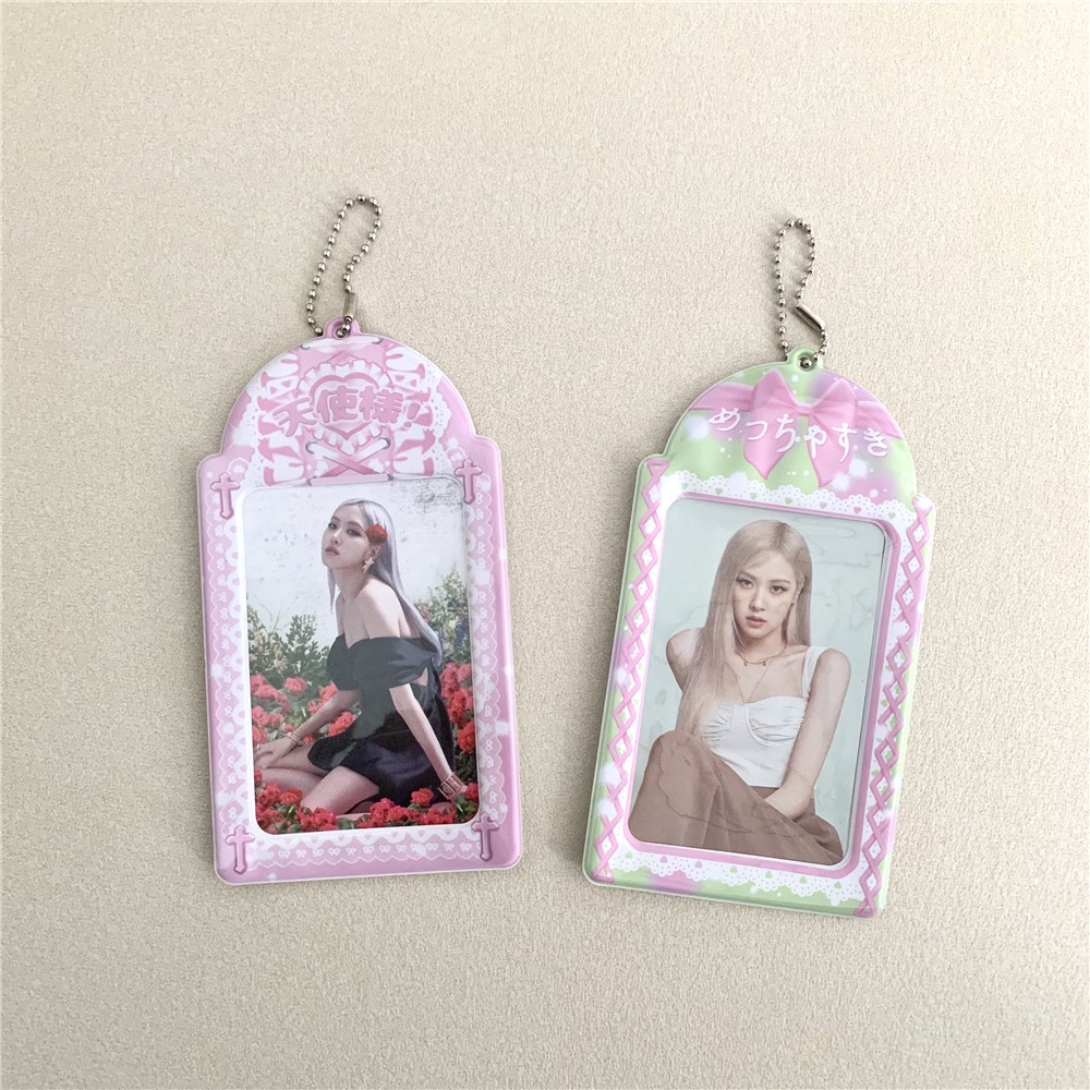 Susi-3inch Idol Collection Card Set Set Kartu Makan Kampus Penyimpanan Liontin Angel Lace Bow Photo Card Set