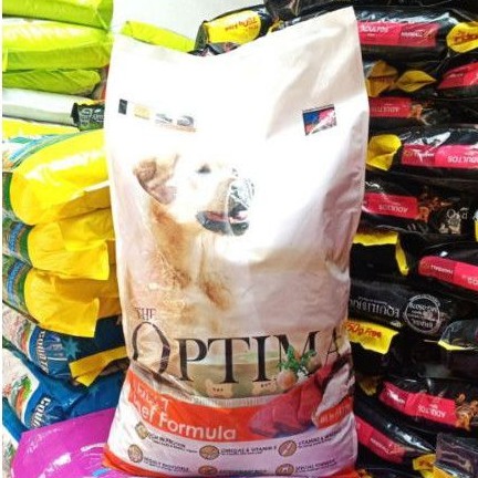 Dog Food optima beef &amp; rice 18kg