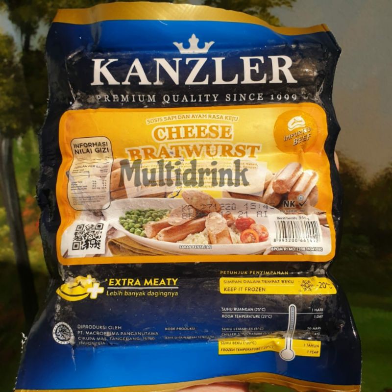 

sosis sapi kanzler isi keju / kanzler sosis cheese bratwurst 360gr