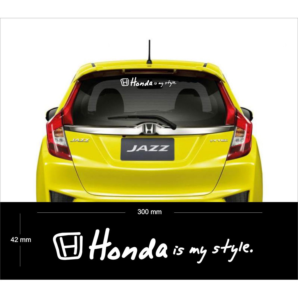 STICKER KACA BELAKANG MOBIL HONDA JAZZ STIKER STICKER