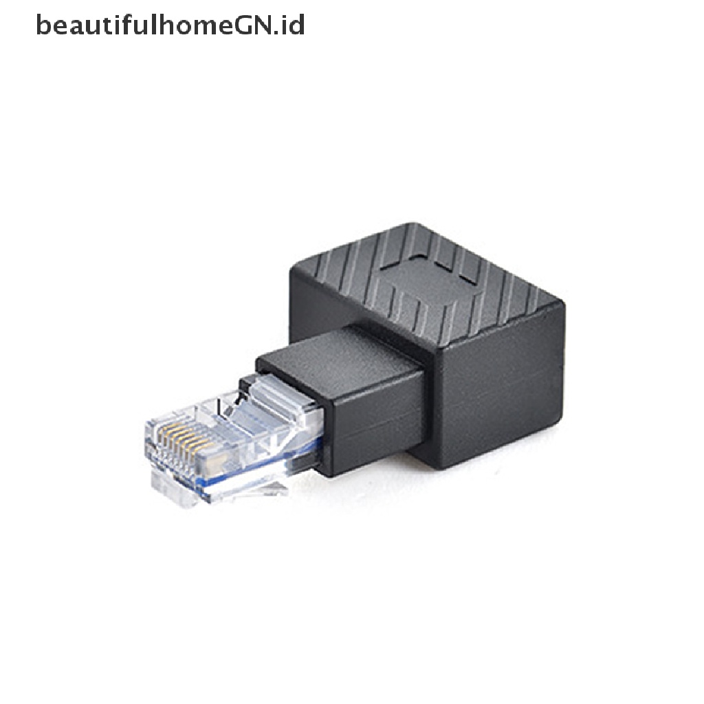 { beautifulhomeGN.id } 90 Degree 270 Degree Up Down Left Right Multi-angle RJ45 Male to Female Lan ~