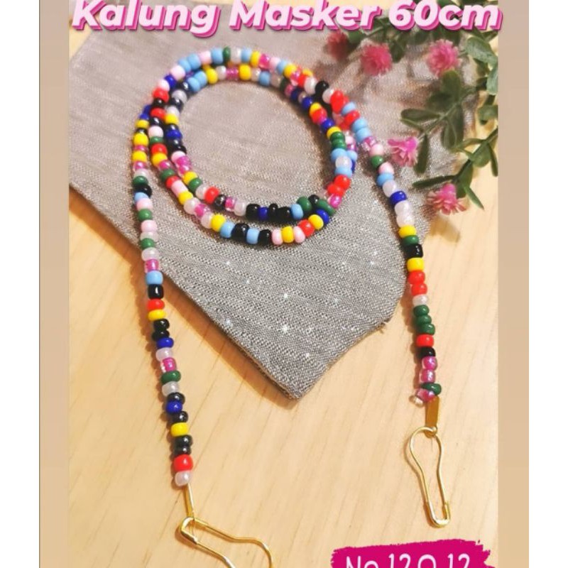 STRAP MASKER MANIK PASIR MIX- Kalung Tali Rantai Masker Gaya Korea - Strap Mask TOKOPELANGINICER