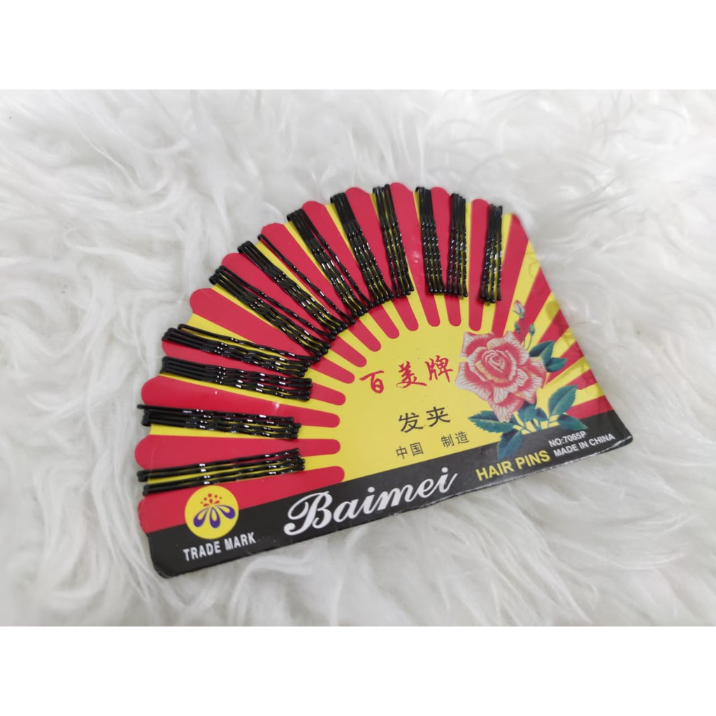 Jepit Lidi Bentol Jepit Sanggul Hair Pin Jepit Rambut Lidi Kipas ISI 48pcs