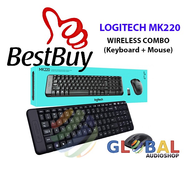 Logitech MK220  Mouse Keyboard Wireless Combo Bundle MK-220