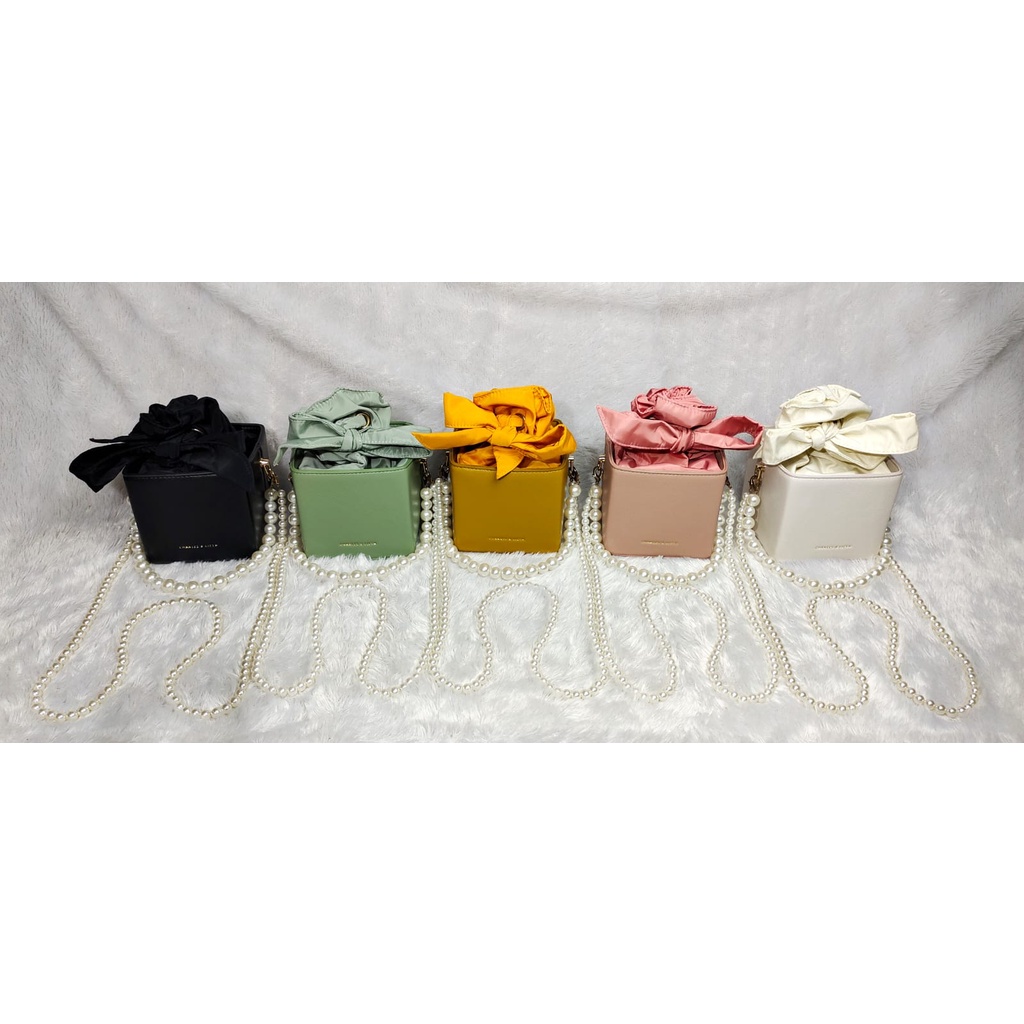 BJ81879 - BEIGE/BLACK/GREEN/PINK/YELLOW - TAS BOX KUBUS PITA SERUT MUTIARA KOTAK WANITA FASHION IMPORT MODIS ELEGAN TERMURAH TERLARIS TERBARU BAGSTORE JAKARTA TAS BATAM GT1879