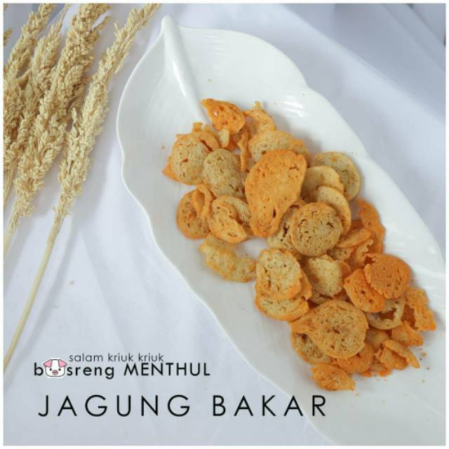 

Kripik bakso goreng rasa jagung bakar