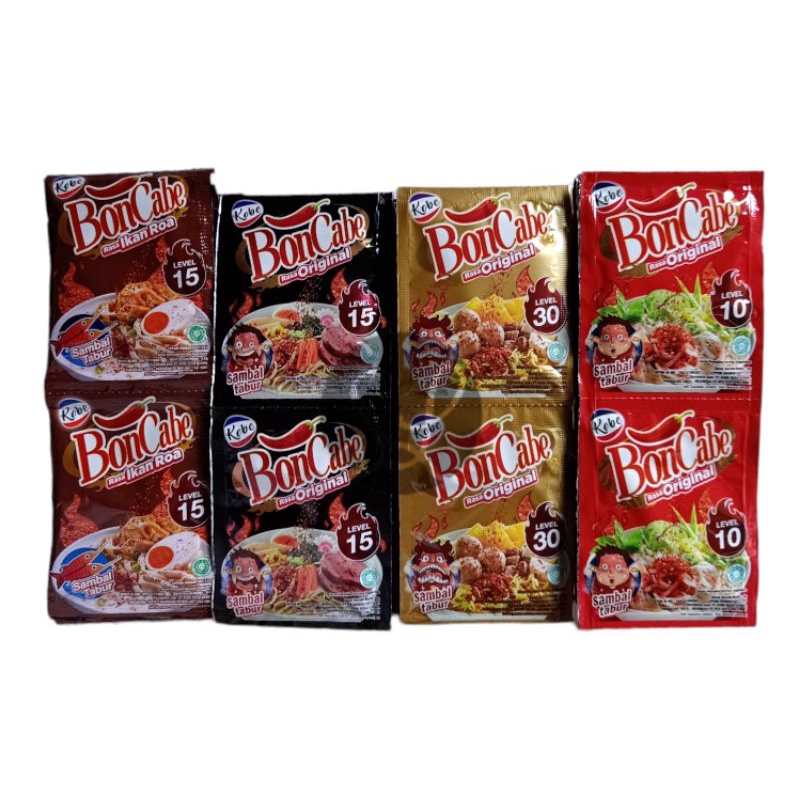 Boncabe Sachet 6gr Renteng Isi 12pc Sachet / Bon Cabe Bubuk Cabe Tabur