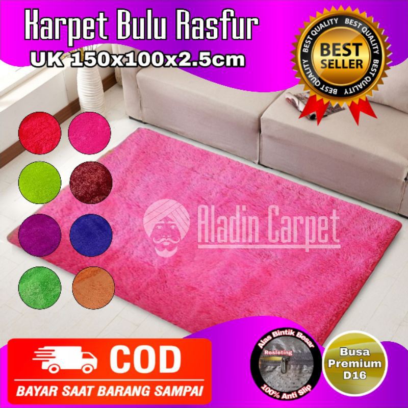 Karpet Lantai Bulu Rasfur Ukuran 150cmx100cm