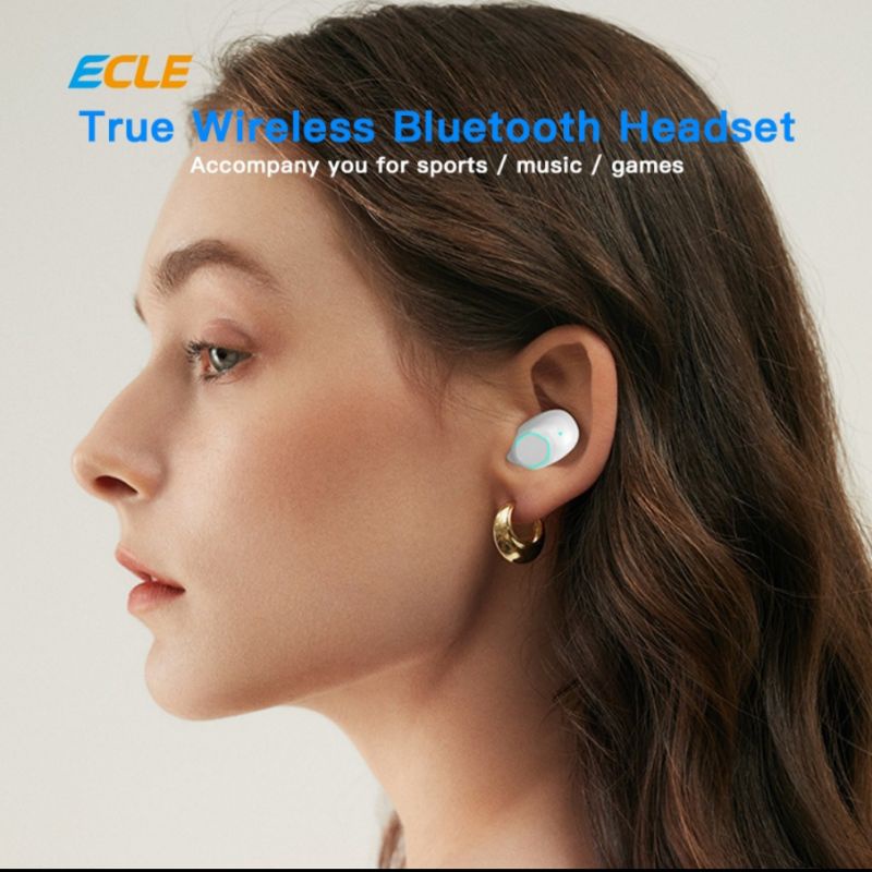 (NEW Exclusive) ECLE M12 TWS Gaming Earphone Bluetooth 5.2 Headset True Wireless HiFi