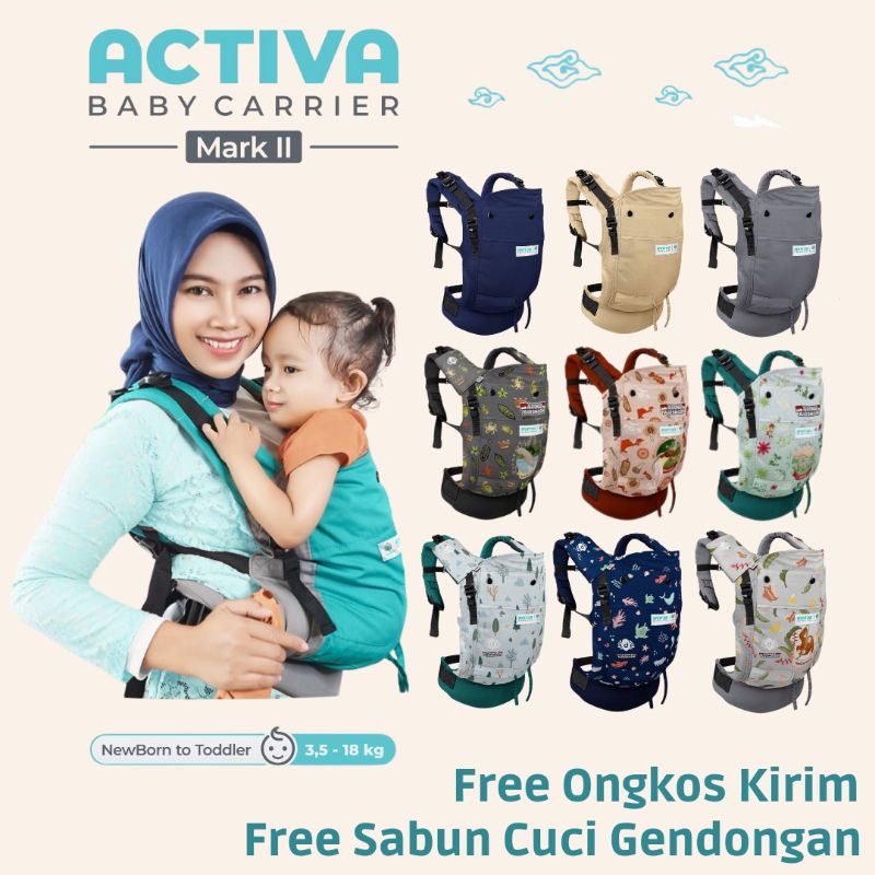 (AGEN RESMI BAYIKU.ID) GENDONGAN ACTIVA BABY CARIER MARK II