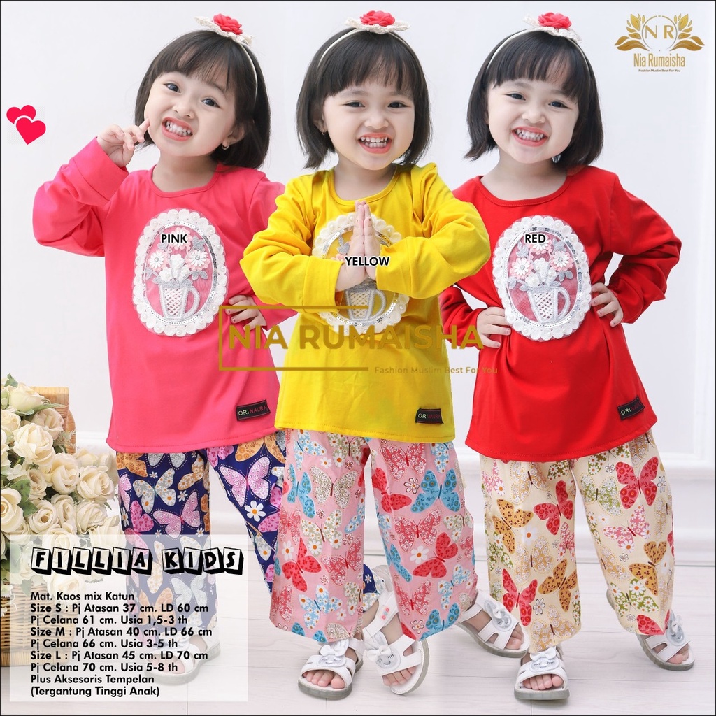 Setelan Kaos Anak Perempuan Stelan Kaos Lengan Panjang Anak Cewek Set Terbaru