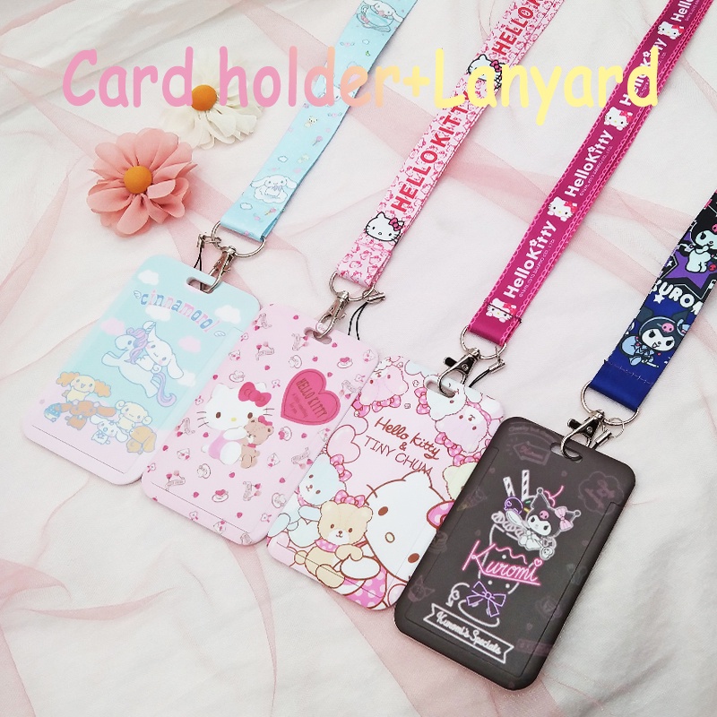 Hello Kitty Ponsel Strap Dengan ID Badge Holder Leher Lanyard Untuk Ponsel Case ID Card Case Dapat Dicuci Dan Tahan Lama Aksesoris Selempang