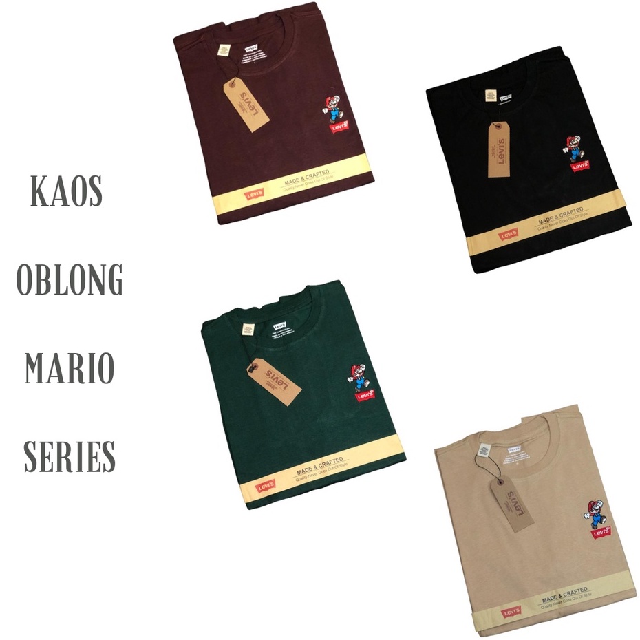 Kaos Levis x Mario Bros Pria Wanita Premium