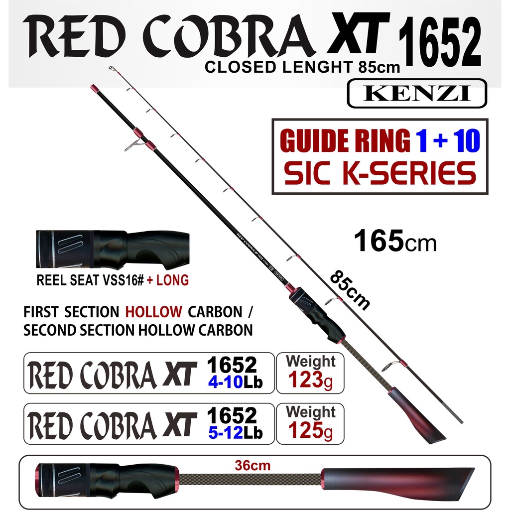 JORAN KENZI RED COBRA XT 1652 4-10lbs 5-12lbs JORAN PANCNIG TERLARIS JORAN SPINNING JORAN CASTING